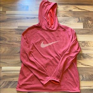 NIKE DRI-FIT Heather pink hooded sweatshirt XL
